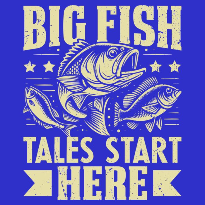 Big Fish Tales Start Here Fishing Gift Zip Tote Bag