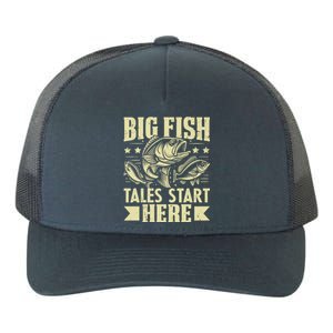 Big Fish Tales Start Here Fishing Gift Yupoong Adult 5-Panel Trucker Hat