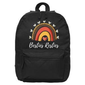 Besties For The Resties Boho Rainbow Matching Mommy and Me 16 in Basic Backpack