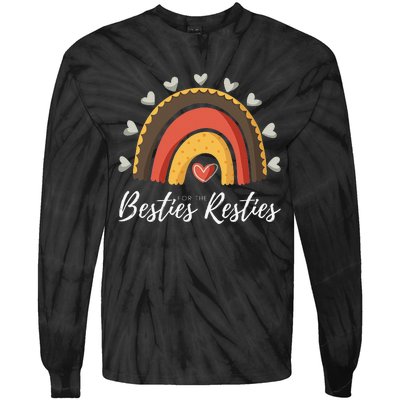 Besties For The Resties Boho Rainbow Matching Mommy and Me Tie-Dye Long Sleeve Shirt