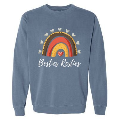 Besties For The Resties Boho Rainbow Matching Mommy and Me Garment-Dyed Sweatshirt