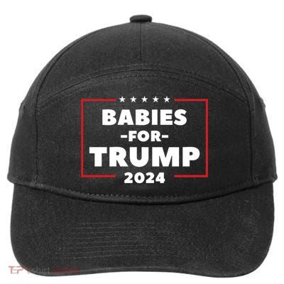 Babies For Trump 2024 7-Panel Snapback Hat