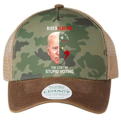 Biden Flation The Cost Of Stupid Voting Gas Funny Legacy Tie Dye Trucker Hat