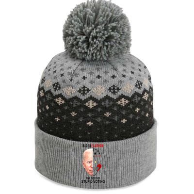 Biden Flation The Cost Of Stupid Voting Gas Funny The Baniff Cuffed Pom Beanie