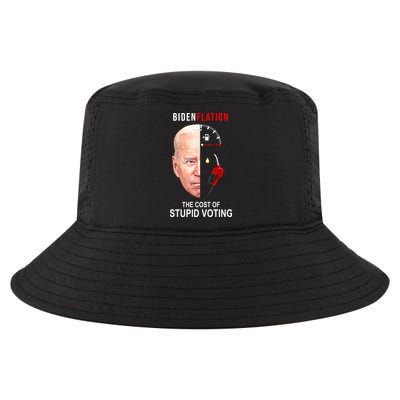 Biden Flation The Cost Of Stupid Voting Gas Funny Cool Comfort Performance Bucket Hat