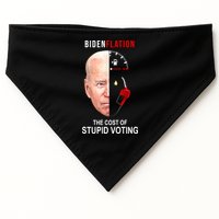 Biden Flation The Cost Of Stupid Voting Gas Funny USA-Made Doggie Bandana