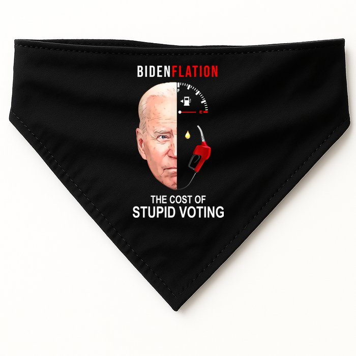 Biden Flation The Cost Of Stupid Voting Gas Funny USA-Made Doggie Bandana