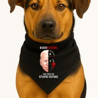 Biden Flation The Cost Of Stupid Voting Gas Funny USA-Made Doggie Bandana
