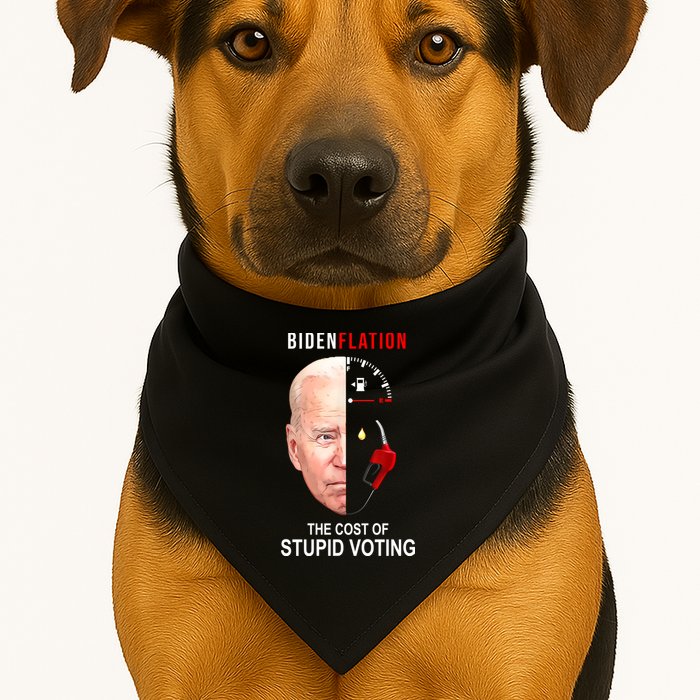 Biden Flation The Cost Of Stupid Voting Gas Funny USA-Made Doggie Bandana