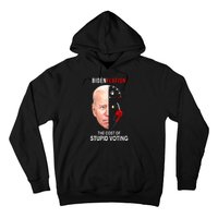 Biden Flation The Cost Of Stupid Voting Gas Funny Hoodie