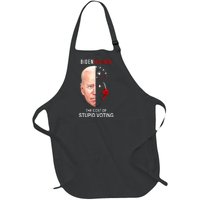 Biden Flation The Cost Of Stupid Voting Gas Funny Full-Length Apron With Pockets