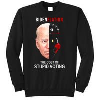 Biden Flation The Cost Of Stupid Voting Gas Funny Sweatshirt