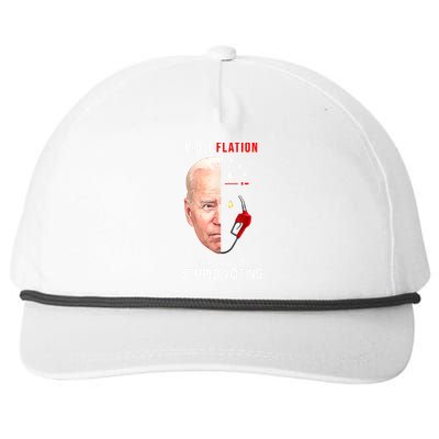 Biden Flation The Cost Of Stupid Voting Gas Funny Snapback Five-Panel Rope Hat