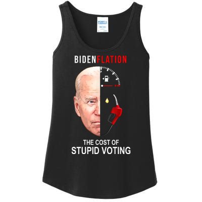 Biden Flation The Cost Of Stupid Voting Gas Funny Ladies Essential Tank