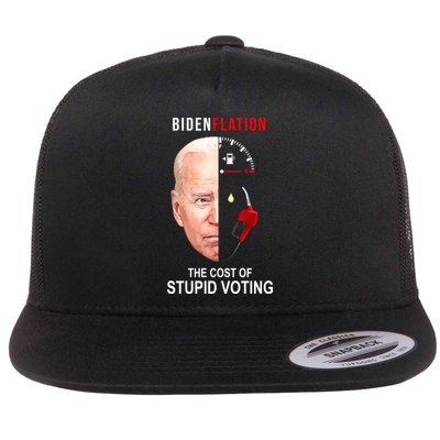 Biden Flation The Cost Of Stupid Voting Gas Funny Flatbill Hat