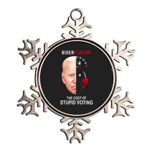 Biden Flation The Cost Of Stupid Voting Gas Funny Metallic Star Ornament