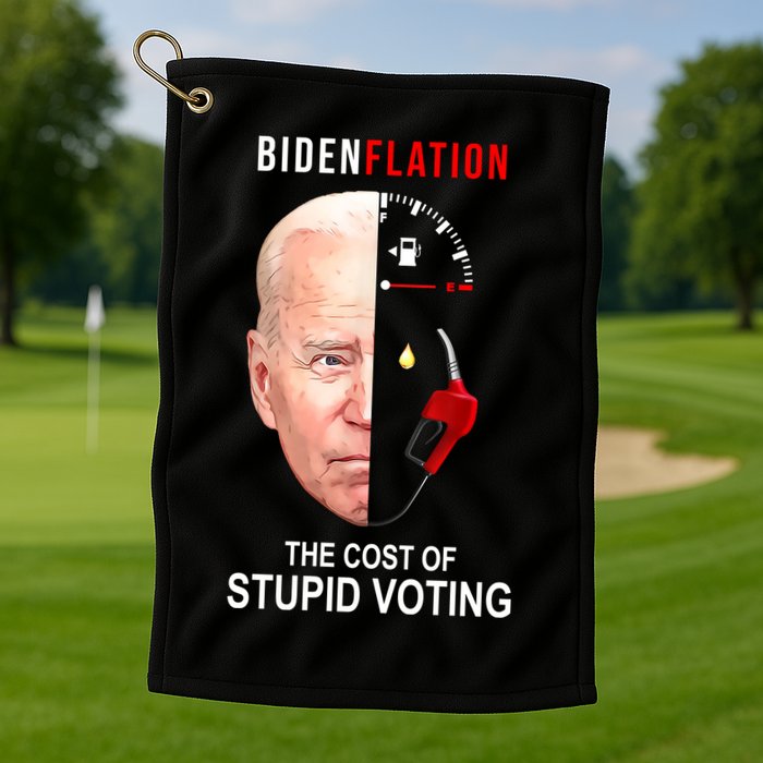 Biden Flation The Cost Of Stupid Voting Gas Funny Golf Towel