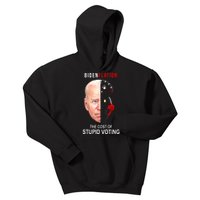 Biden Flation The Cost Of Stupid Voting Gas Funny Kids Hoodie