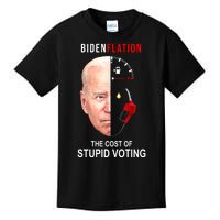 Biden Flation The Cost Of Stupid Voting Gas Funny Kids T-Shirt