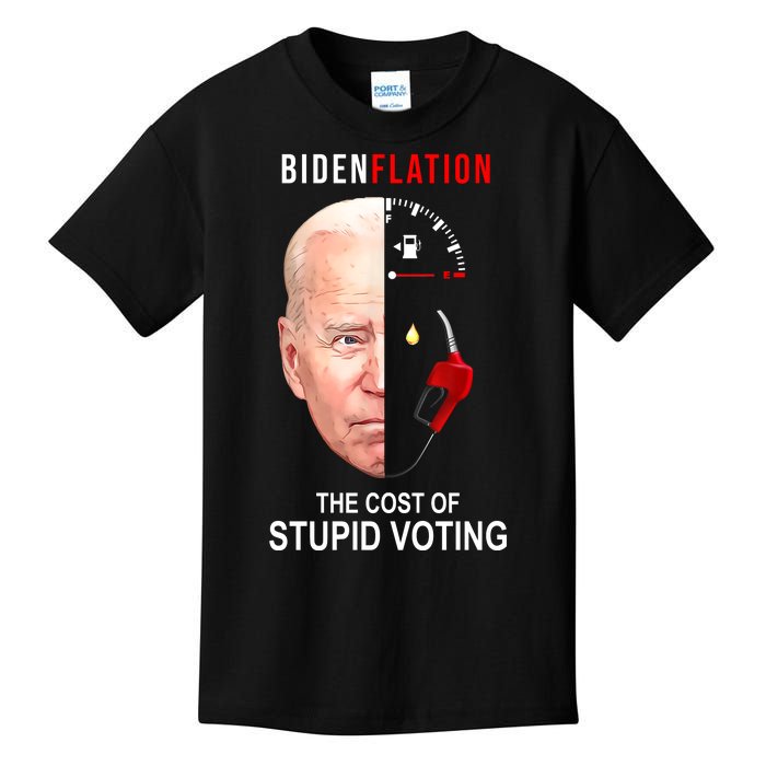 Biden Flation The Cost Of Stupid Voting Gas Funny Kids T-Shirt