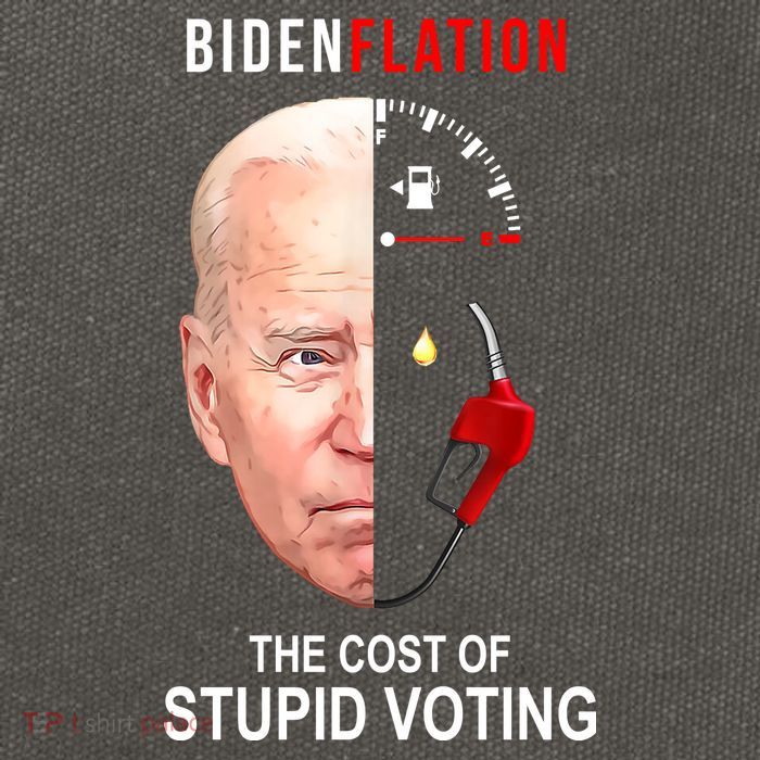 Biden Flation The Cost Of Stupid Voting Gas Funny Cotton Canvas Backpack