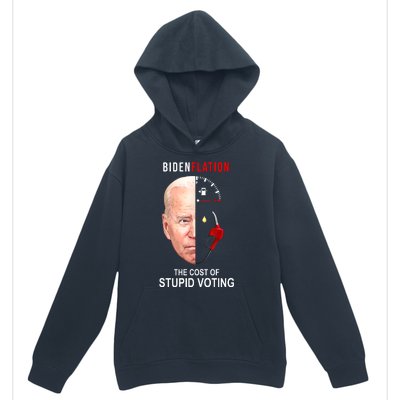 Biden Flation The Cost Of Stupid Voting Gas Funny Urban Pullover Hoodie