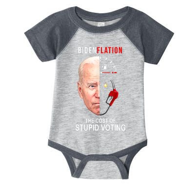 Biden Flation The Cost Of Stupid Voting Gas Funny Infant Baby Jersey Bodysuit