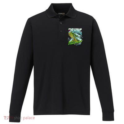 Bass Fisherman To The Core Performance Long Sleeve Polo