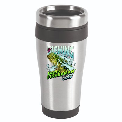 Bass Fisherman To The Core 16oz Travel Tumbler