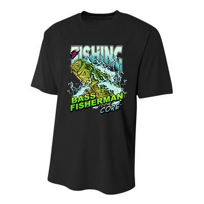 Bass Fisherman To The Core Youth Performance Sprint T-Shirt
