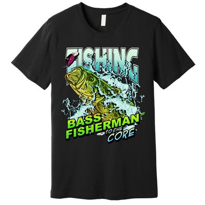 Bass Fisherman To The Core Premium T-Shirt