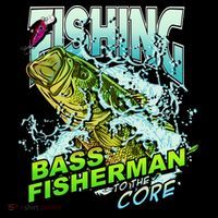 Bass Fisherman To The Core Premium T-Shirt