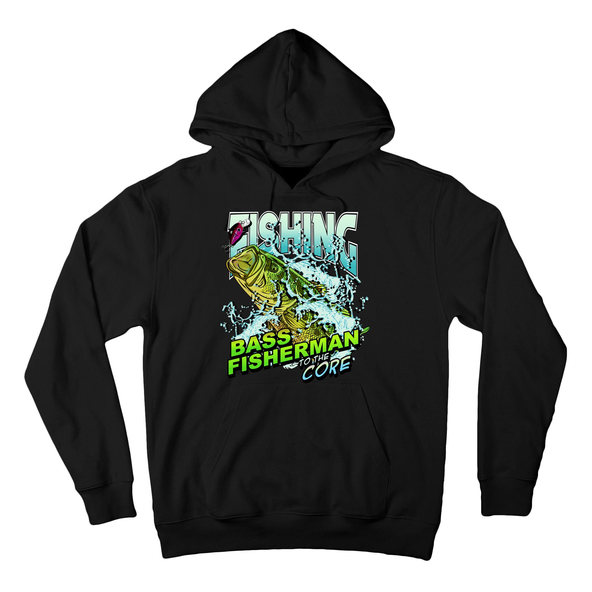 Bass Fisherman To The Core Tall Hoodie
