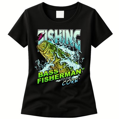 Bass Fisherman To The Core Womens T-Shirt