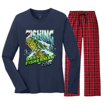 Bass Fisherman To The Core Women's Long Sleeve Flannel Pajama Set 