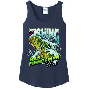 Bass Fisherman To The Core Ladies Essential Tank