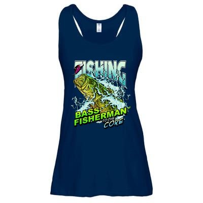 Bass Fisherman To The Core Ladies Essential Flowy Tank