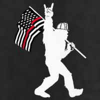 Bigfoot Firefighter Thin Red Line Flag For Dad And Mom Cool Comfort Performance Bucket Hat