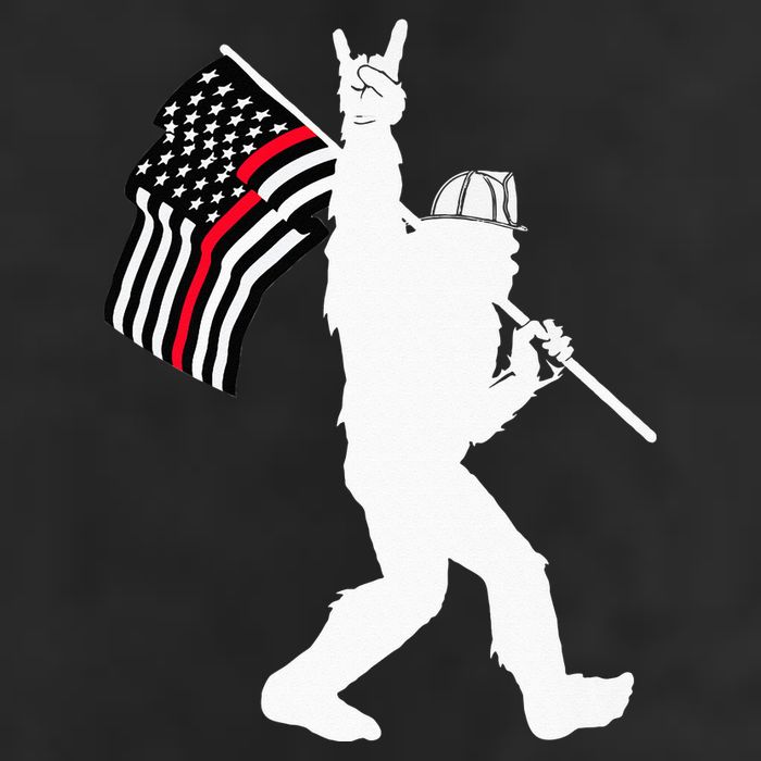Bigfoot Firefighter Thin Red Line Flag For Dad And Mom Cool Comfort Performance Bucket Hat
