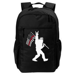 Bigfoot Firefighter Thin Red Line Flag For Dad And Mom Daily Commute Backpack