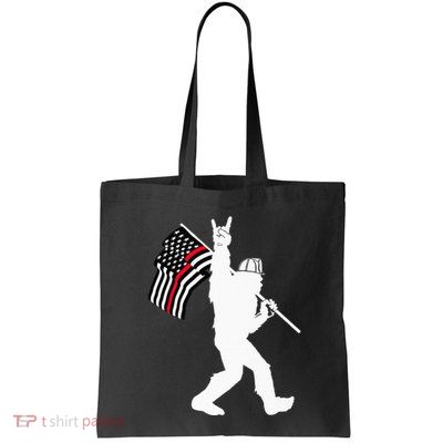 Bigfoot Firefighter Thin Red Line Flag For Dad And Mom Bag