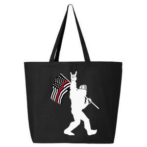 Bigfoot Firefighter Thin Red Line Flag For Dad And Mom 25L Jumbo Tote