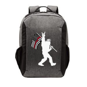 Bigfoot Firefighter Thin Red Line Flag For Dad And Mom Vector Backpack