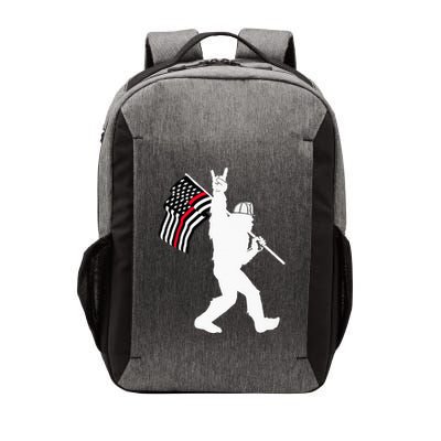 Bigfoot Firefighter Thin Red Line Flag For Dad And Mom Vector Backpack