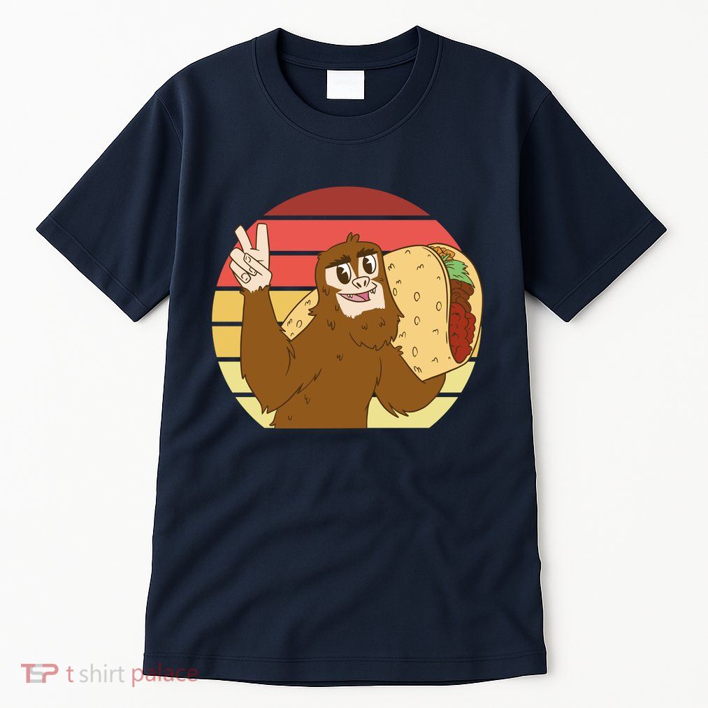 Big Foot Taco Peace Out Sunset Tall T-Shirt