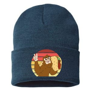 Big Foot Taco Peace Out Sunset Sustainable Knit Beanie