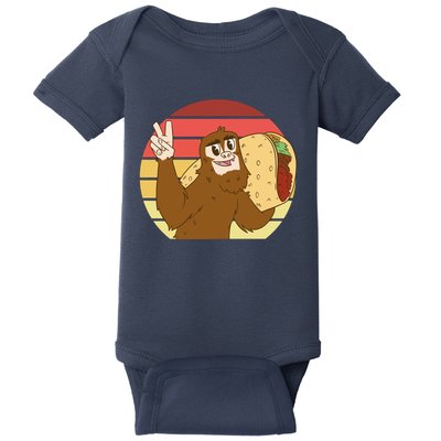 Big Foot Taco Peace Out Sunset Baby Bodysuit