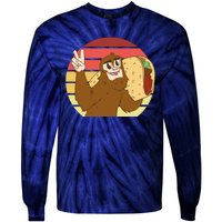 Big Foot Taco Peace Out Sunset Tie-Dye Long Sleeve Shirt