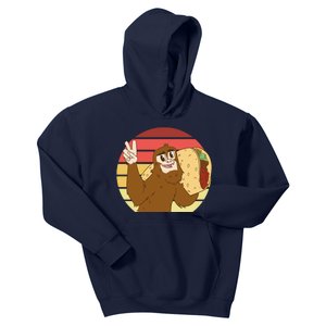 Big Foot Taco Peace Out Sunset Kids Hoodie