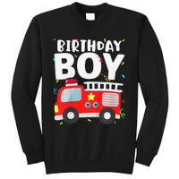 Birthday Fire Truck Party Firefighter Theme Sweatshirt